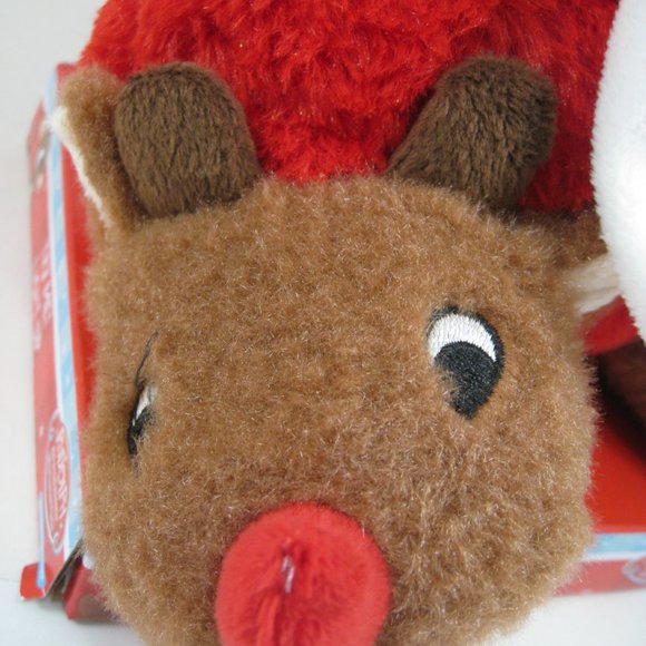 Rudolph The Red Nosed Reindeer Animated Light Up Nose & Foot Taps, Sings  NWT - Picture 8 of 13